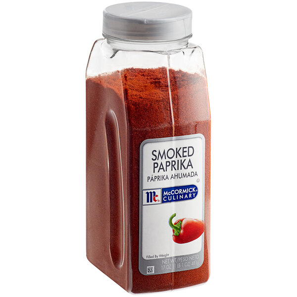 A case of McCormick Culinary Smoked Paprika with six containers of red powder.