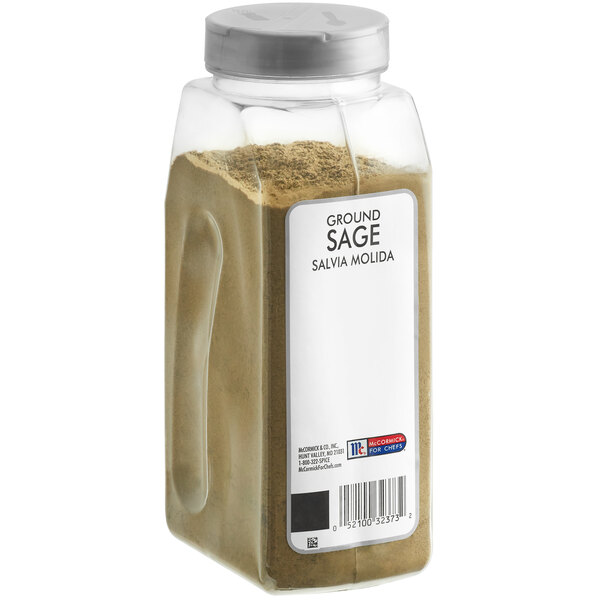 A case of McCormick Culinary Ground Sage jars.