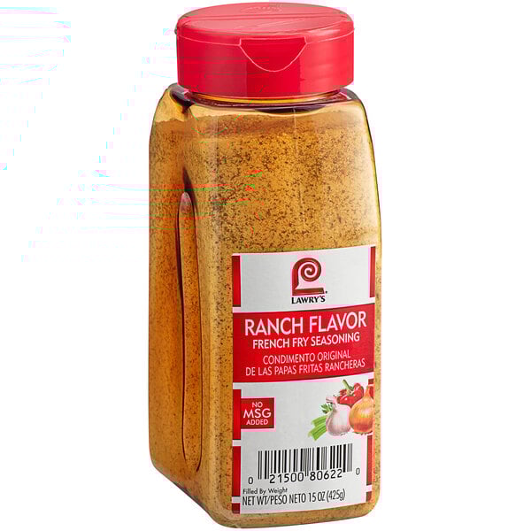 A Lawry's bottle of ranch seasoning.
