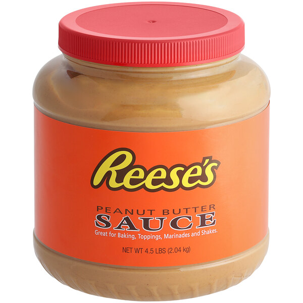 REESE'S Peanut Butter Sauce Jar 4.5 lb. - 6/Case