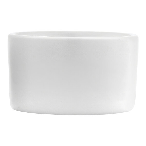 A Libbey Porcelana bright white porcelain ramekin.