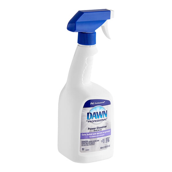 A white bottle of Dawn Professional Power Dissolver spray with a blue and white label.