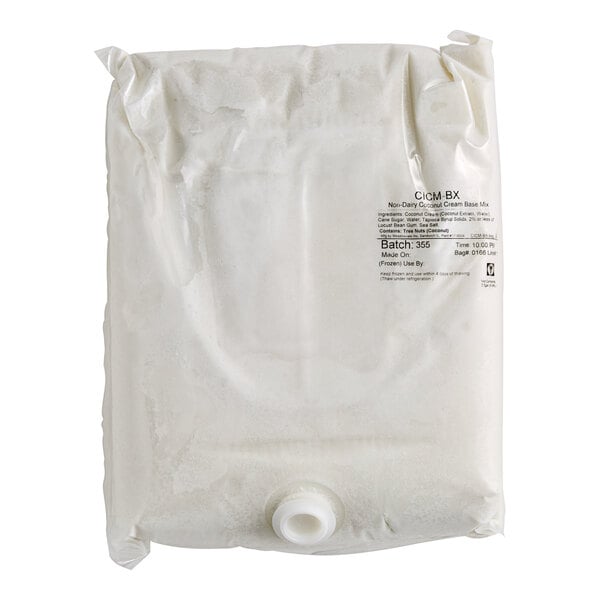 A white bag of Meadowvale Dairy-Free Coconut Cream Mix with a white label.