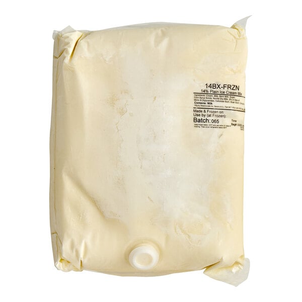 A white bag of Meadowvale Hard Ice Cream Mix.