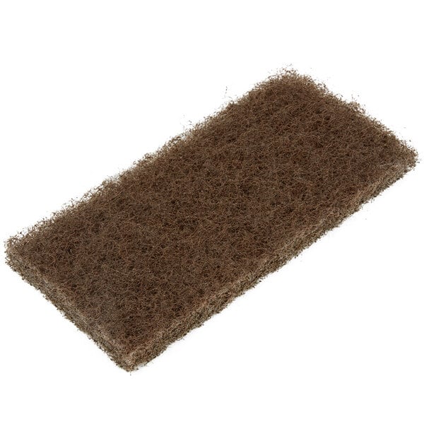 A 3M brown heavy-duty scrub pad.