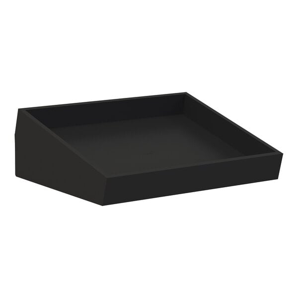 A black Rosseto Modulite bamboo shelf box on a bar counter.