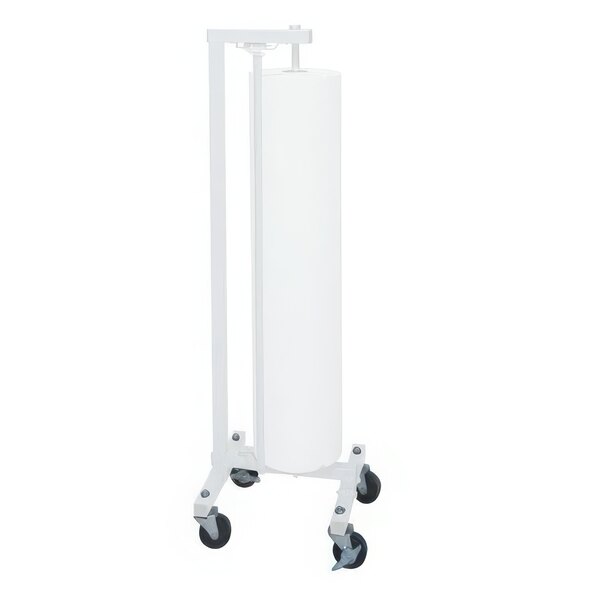A white rectangular object with Bulman casters on the bottom.