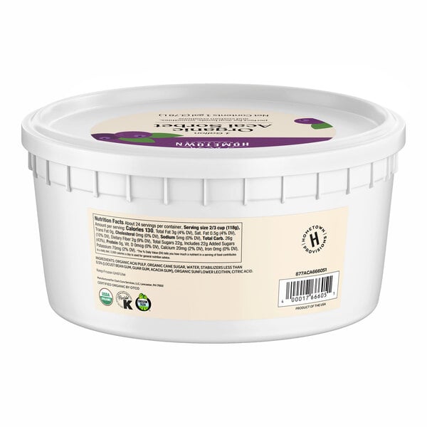 Hometown Provisions Organic Acai Sorbet 1 Gallon