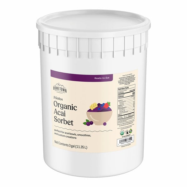 Hometown Provisions Organic Acai Sorbet 3 Gallon