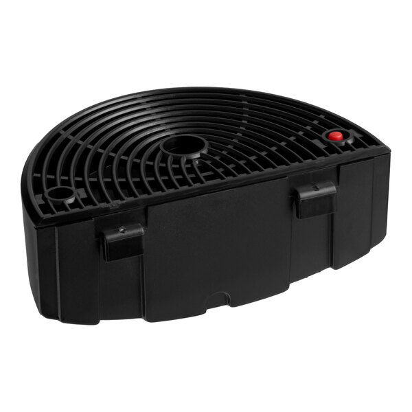 A black plastic drip tray assembly designed for 1, 2, and 3 bowl slushy machines.