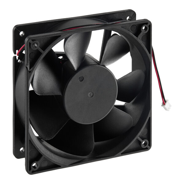 A black condenser fan motor designed for use in 1 bowl slushy machines.