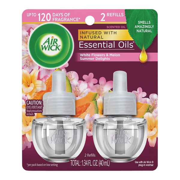 A package of 12 Air Wick Summer Delights scented oil refills.