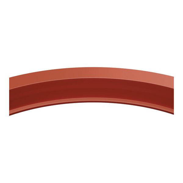 A curved red bowl gasket designed for 1, 2, and 3 bowl slushy machines.