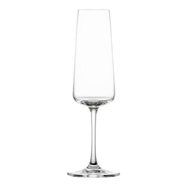 A Fortessa Miovino Tritan Crystal wine flute with a stem.