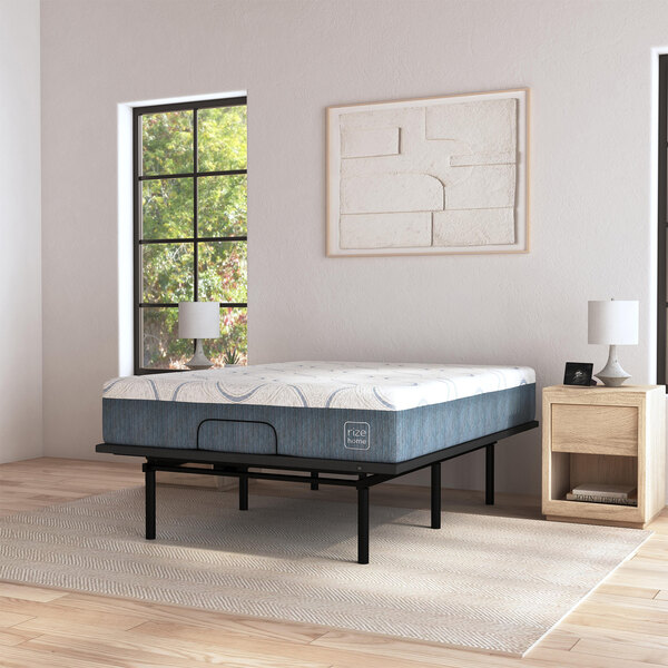 A Rize Home Cool Plus queen size memory foam mattress on a bed.