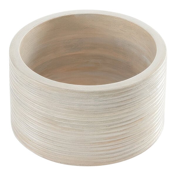American Metalcraft Hampton Collection 104 oz. Sun-Bleached Mango Wood Bowl - 6/Case