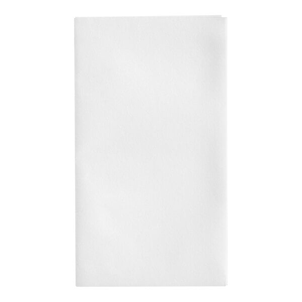 A white rectangular paper napkin with black border lines.