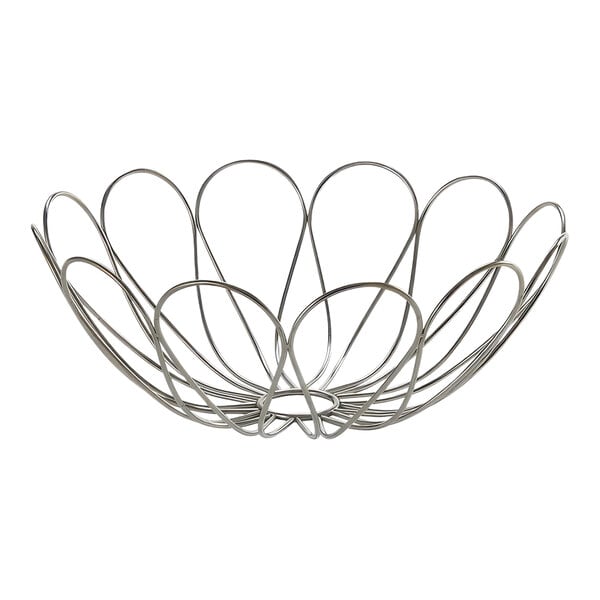 American Metalcraft 11" Round Stainless Steel Bloom Wire Basket BLM11 - 12/Case