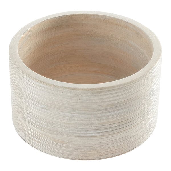 American Metalcraft Hampton Collection 226 oz. Sun-Bleached Mango Wood Bowl - 4/Case