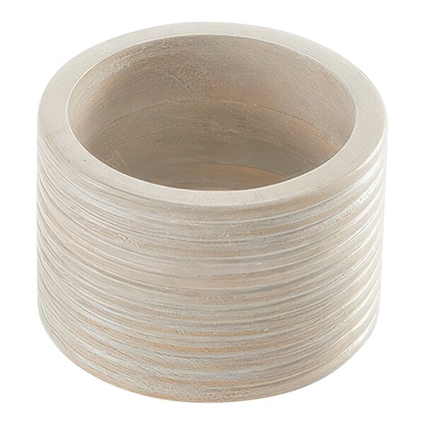American Metalcraft Hampton Collection 32 oz. Sun-Bleached Mango Wood Bowl - 6/Case