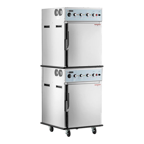 Cooking Performance Group SlowPro CHSP2SM Stacked Cook and Hold Oven with Smoker Feature - 208/240V, 2250/3000W
