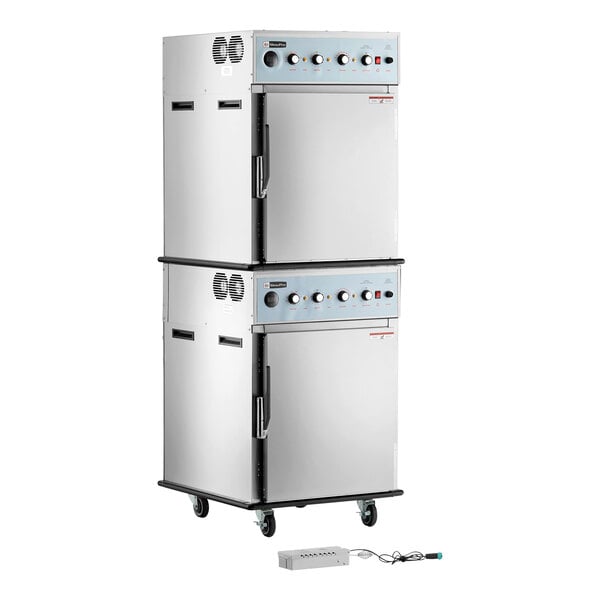 Cooking Performance Group SlowPro CHSP2SMK Stacked Cook and Hold Smoker Oven with Smoker Box - 208/240V, 2250/3000W