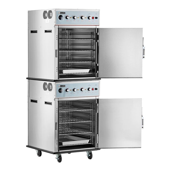 Cooking Performance Group SlowPro CHSP2SMK Stacked Cook and Hold Smoker Oven with Smoker Box - 208/240V, 2250/3000W
