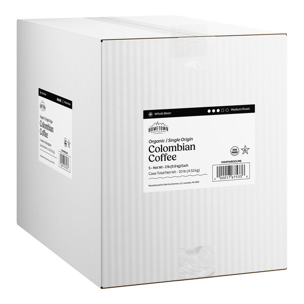 Hometown Provisions Organic Colombian Whole Bean Coffee 2 lb. - 5/Case