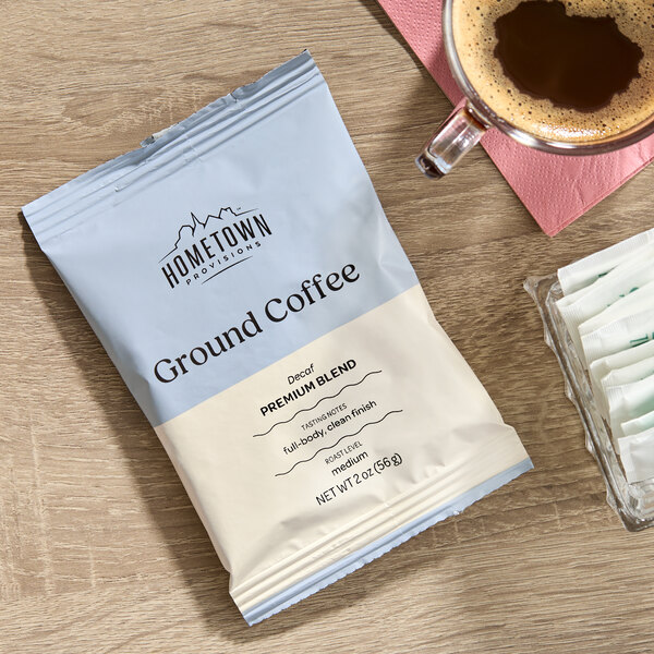 Hometown Provisions Premium Blend Decaf Coffee Packet 2 oz. - 80/Case