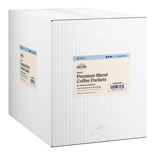 Hometown Provisions Premium Blend Decaf Coffee Packet 2 oz. - 80/Case