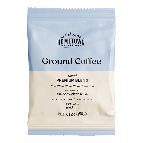 Hometown Provisions Premium Blend Decaf Coffee Packet 2 oz. - 80/Case
