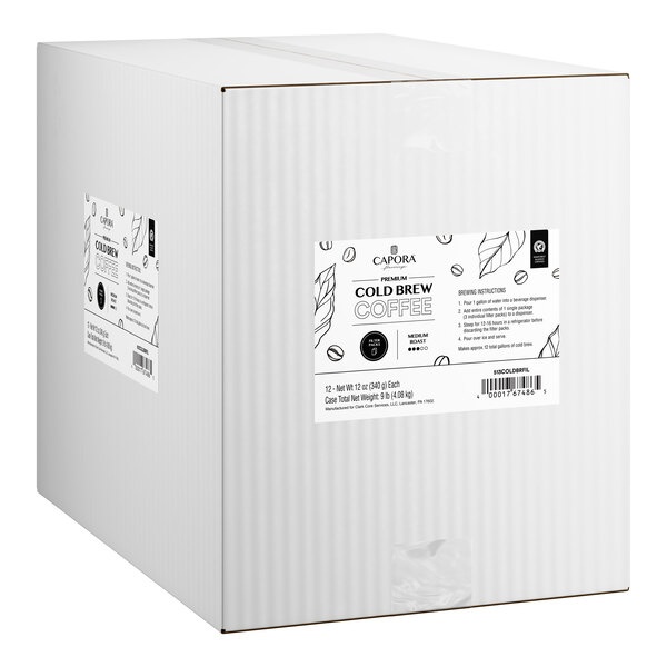 Capora Cold Brew Filter Pack Bag 12 oz. - 12/Case