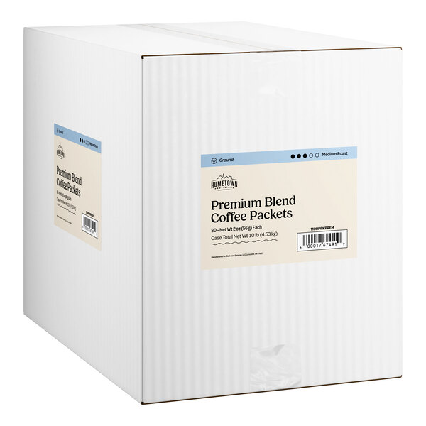 Hometown Provisions Premium Blend Coffee Packet 2 oz. - 80/Case