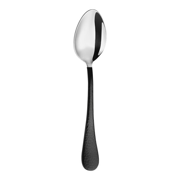 An Amefa Sierra stainless steel teaspoon with a black handle.