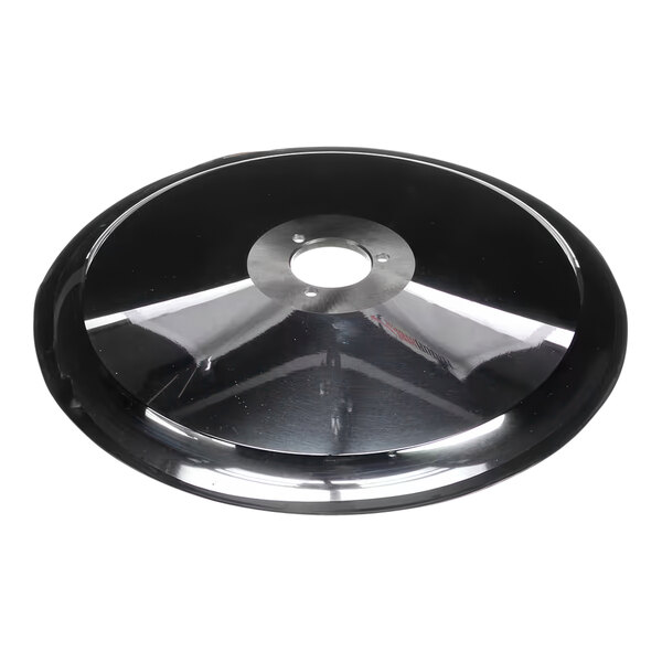A black Univex blade with three mounting holes.
