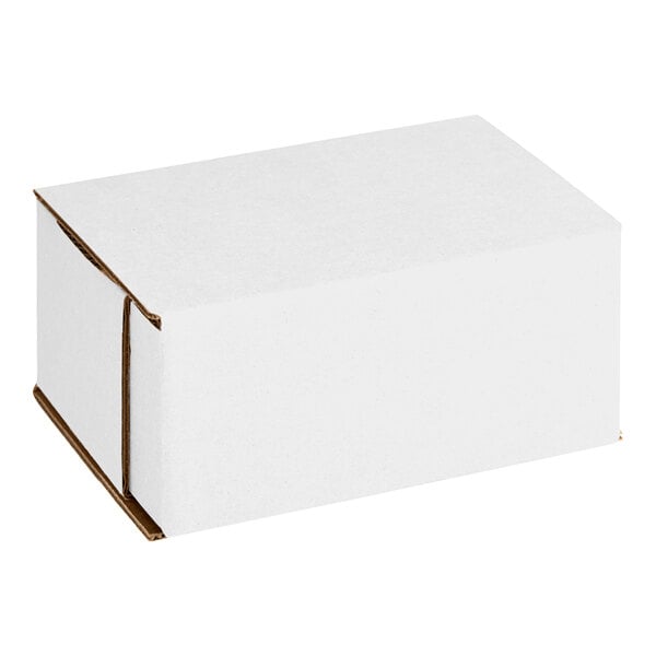 Lavex 7" x 5" x 3" White Customizable Tuck Top Corrugated Mailer - 50/Case
