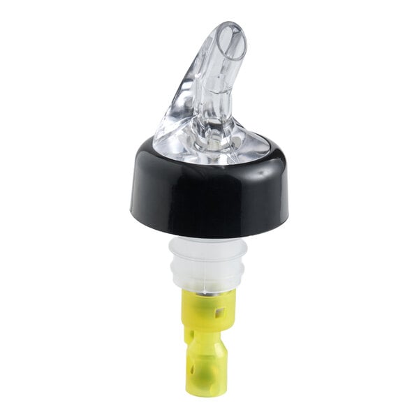 A 1.5 oz. measured liquor pourer with a collar and a three-ball mechanism, designed for precise pouring.
