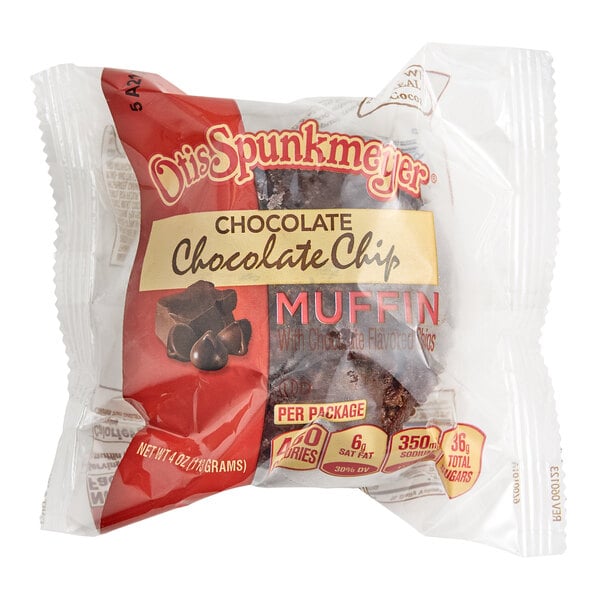 Otis Spunkmeyer Individually Wrapped Double Chocolate Muffin 4 oz. - 48/Case