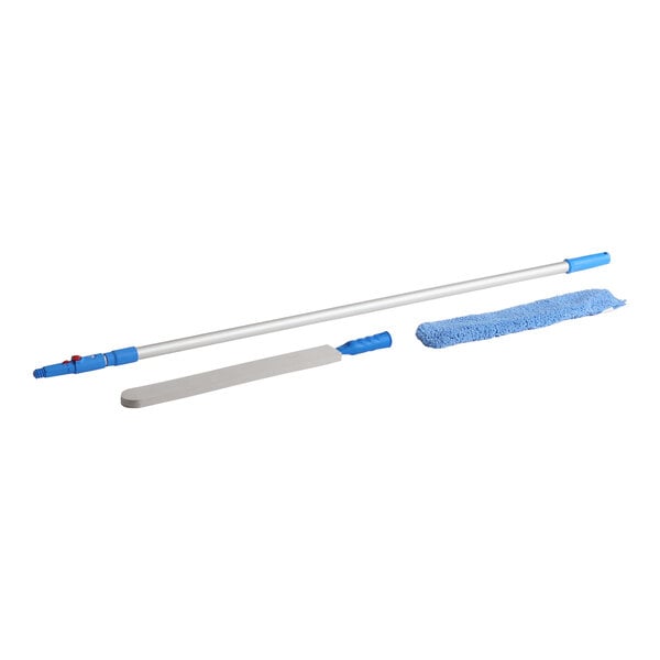 Lavex 23" Flex Wand Duster with Microfiber Sleeve and 8' Telescoping Pole