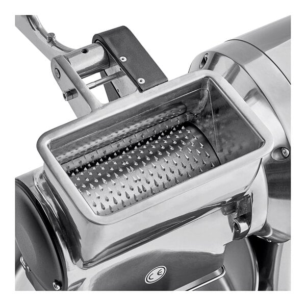 An Estella electric hard cheese grater with a metal basket.