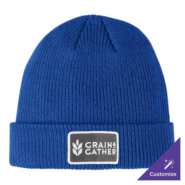 Port Authority C977 True Royal Customizable Cuffed Beanie