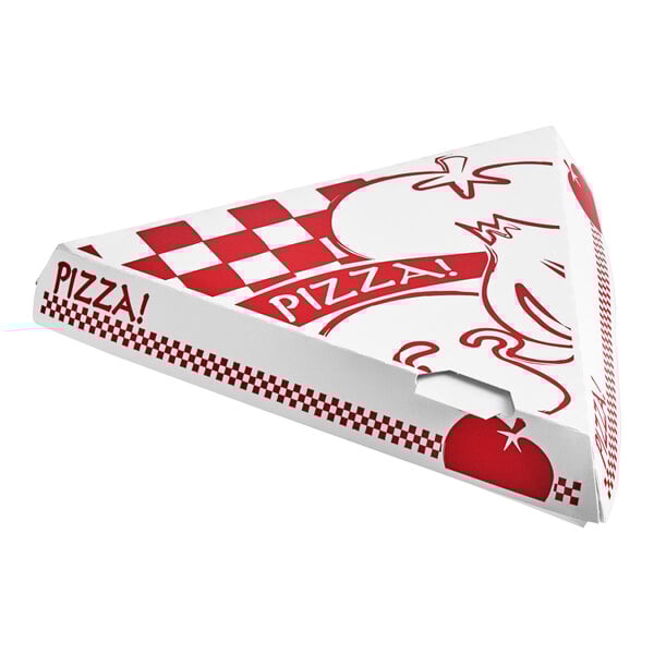 A white and red Southern Champion pizza box with a checkered design.