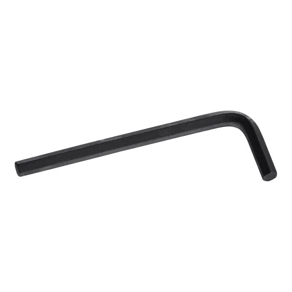 A black hexagon-shaped screw for Lancaster Table & Seating wood seats.