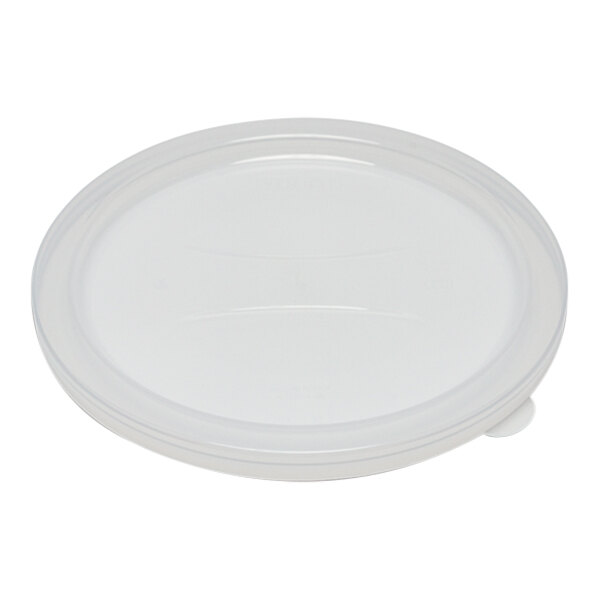A white plastic Toddy commercial lid with a clip.