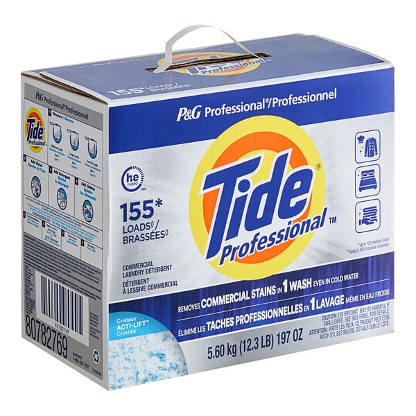 A white box of Tide Professional laundry detergent powder.