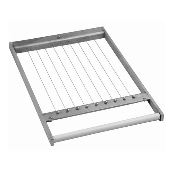 A Pavoni stainless steel cutting frame with wires.