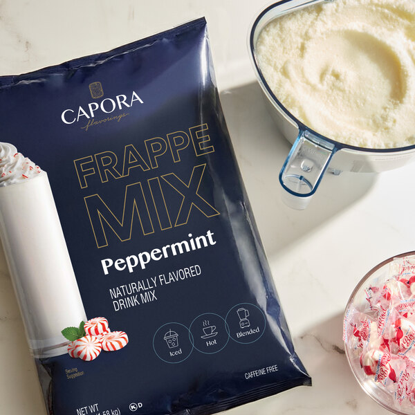 Capora Peppermint Frappe Mix 3.5 lb. - 5/Case
