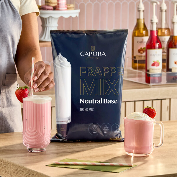 Capora Neutral Base Frappe Mix 3.5 lb. - 5/Case