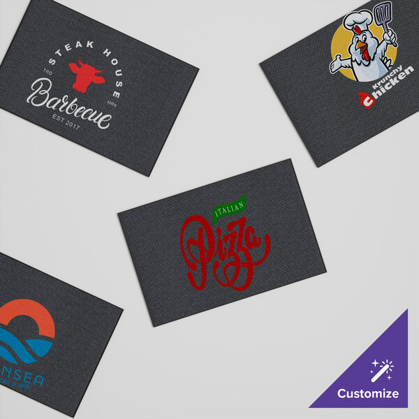 A customizable 4' x 6' upscale anti-fatigue Berber entrance mat suitable for indoor or outdoor use.