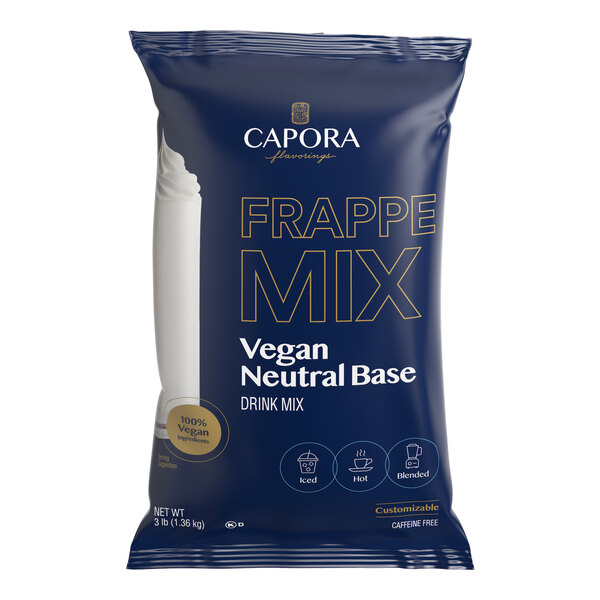 Capora Vegan Neutral Base Frappe Mix 3 lb. - 5/Case